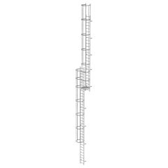 MUNK ortsfeste Steigleitern Aluminium eloxiert, 15,12m SH PG1