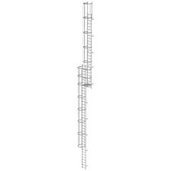 MUNK ortsfeste Steigleitern Aluminium eloxiert, 15,96m SH PG1