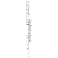 MUNK ortsfeste Steigleitern Aluminium eloxiert, 16,80m SH PG2