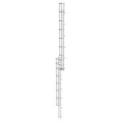 MUNK ortsfeste Steigleitern Aluminium eloxiert, 17,92m SH PG1