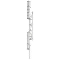 MUNK ortsfeste Steigleitern Edelstahl, 14,00m SH PG2