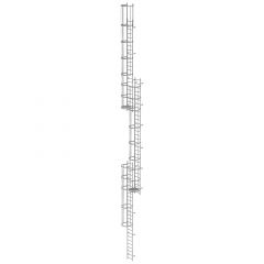 MUNK ortsfeste Steigleitern Edelstahl, 17,64m SH PG2