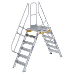 MUNK Überstieg 60° inkl. einen Handlauf, Stufenbreite 600mm, 2x6 Stufen