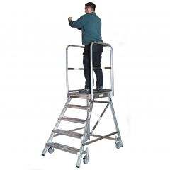 Euroline Premium 515 Mobile Podesttreppe einseitig 5 Stufen