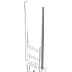 Zarges Ausstiegsholm gerade Stahl 60x25mm