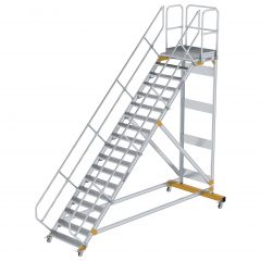 MUNK Plattformtreppe fahrbar 45° Stufenbreite 1000mm 18 Stufen
