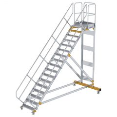 MUNK Plattformtreppe fahrbar 45° Stufenbreite 800mm 17 Stufen