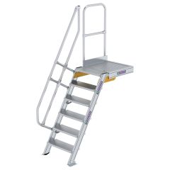 MUNK Treppe mit Plattform 60° inkl. einen Handlauf, 600mm Stufenbreite, 6 Stufen