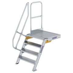 MUNK Treppe mit Plattform 60° inkl. einen Handlauf, 800mm Stufenbreite, 4 Stufen