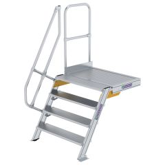 MUNK Treppe mit Plattform 60° inkl. einen Handlauf, 1000mm Stufenbreite, 4 Stufen