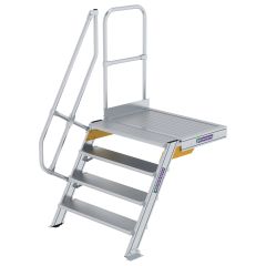 MUNK Treppe mit Plattform 60° inkl. einen Handlauf, 1000mm Stufenbreite, 4 Stufen