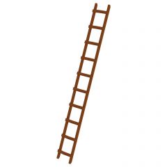 MUNK Dachdecker Auflegeleiter aus Holz 10 Sprossen