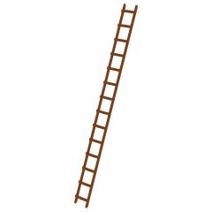 MUNK Dachdecker Auflegeleiter aus Holz 14 Sprossen