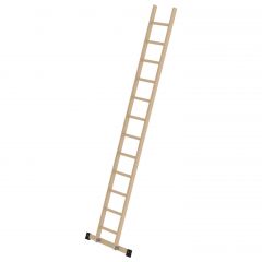 MUNK Holz-Anlegeleiter mit Traverse 12 Sprossen