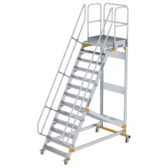 MUNK Plattformtreppe fahrbar 60° Stufenbreite 1000mm 13 Stufen
