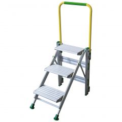 Facal Klapptreppe Plio mit Sicherheitsbügel Aluminium 3 Stufen
