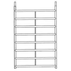 Euroline 8-Sprossenrahmen 1,50m