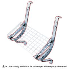 Iller Laufroststütze, paar inklusive Laufrostbefestigung mit Schraub-Montage kupferbraun