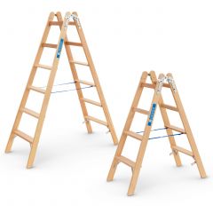 Zarges Holz Stufen- Stehleiter Crestastep B beidseitig begehbar