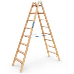 Zarges Holz Stehleiter Crestastep B, beidseitig begehbar 2x8 Stufen