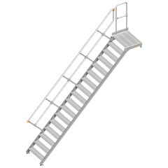 Layher 112 Treppe mit Plattform 45° 80cm 17 Stufen