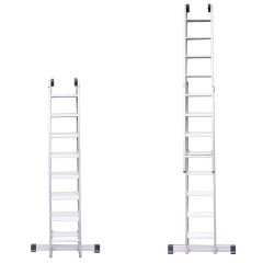 Euroline Premium 302 Stufen- Schiebeleiter 2x8 Sprossen