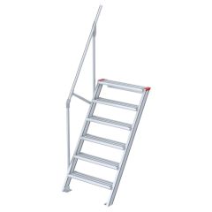 Euroline 510 Treppe 60° 800mm Stufenbreite 6 Stufen Alu gerieft