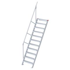 Euroline 510 Treppe 60° 800mm Stufenbreite 11 Stufen Alu gerieft