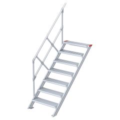 Euroline 510 Treppe 45° 1000mm Stufenbreite 7 Stufen Alu gerieft