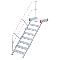 Euroline 511 Podesttreppe 45° 800mm Stufenbreite 8 Stufen