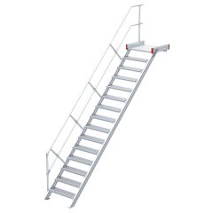 Euroline 511 Podesttreppe 45° 1000mm Stufenbreite 15 Stufen