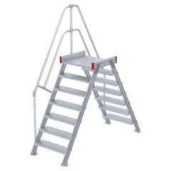 Euroline 512 Übergang 60° 600mm Stufenbreite 2x7 Stufen Alu gerieft
