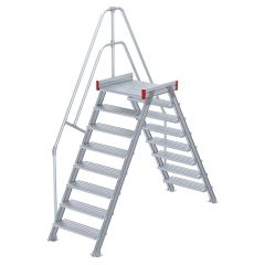 Euroline 512 Übergang 60° 600mm Stufenbreite 2x8 Stufen Alu gerieft