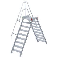 Euroline 512 Übergang 60° 600mm Stufenbreite 2x9 Stufen Alu gerieft