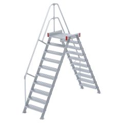 Euroline 512 Übergang 60° 600mm Stufenbreite 2x10 Stufen Alu gerieft