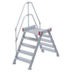 Euroline 512 Übergang 60° 1000mm Stufenbreite 2x5 Stufen Alu gerieft