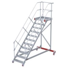 Euroline 513 Wartungsbühne 45° 600mm Stufenbreite 11 Stufen Alu gerieft