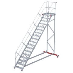 Euroline 513 Wartungsbühne 45° 800mm Stufenbreite 18 Stufen Alu gerieft