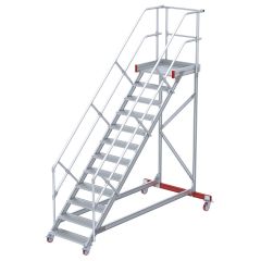 Euroline 513 Wartungsbühne 45° 600mm Stufenbreite 12 Stufen Alu gerieft