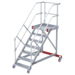 Euroline 513 Wartungsbühne 45° 800mm Stufenbreite 7 Stufen Alu gerieft