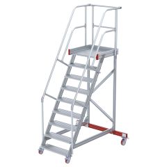 Euroline 513 Wartungsbühne 60° 800mm Stufenbreite 9 Stufen Alu gerieft