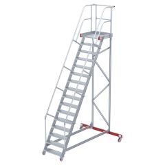 Euroline 513 Wartungsbühne 60° 800mm Stufenbreite 16 Stufen Alu gerieft
