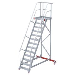 Euroline 513 Wartungsbühne 60° 1000mm Stufenbreite 13 Stufen Alu gerieft