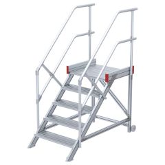 Euroline 514 Anstieg 45° 1000mm Stufenbreite 5 Stufen Alu gerieft