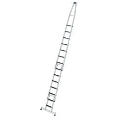 MUNK Stufen- Glasreinigerleiter 4-teilig mit clip-step R13 und nivello Traverse 2/6+5+7 Stufen