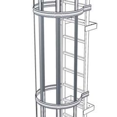 Zarges Rückenschutzstrebe 1.400mm Aluminium eloxiert