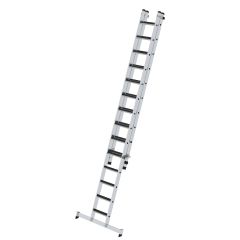 MUNK Stufen-Schiebeleiter mit nivello-Traverse 2-teilig clip-step R13 14+10 Stufen