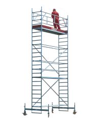 Euroline Gerüst 0,75x1,80m mit Fahrbalken verschiebbar/Auslegern