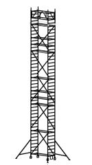 Euroline 9521 Gerüst Sicherheitsaufbau mit Fahrbalken verschiebbar/Auslegern 12,35m