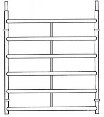 Euroline 6-Sprossenrahmen 1,50m